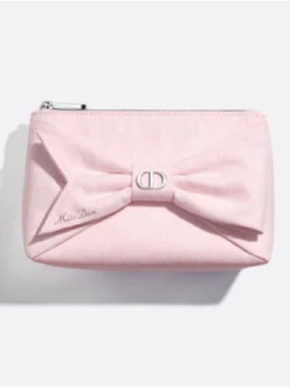 Dior Light Pink Bow Cosmetic Pouch NWT